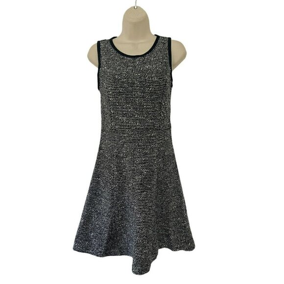 J. Crew Woman's Sz 4 Black Tweed Sleeveless Fit and Flare Dress - Picture 2 of 8
